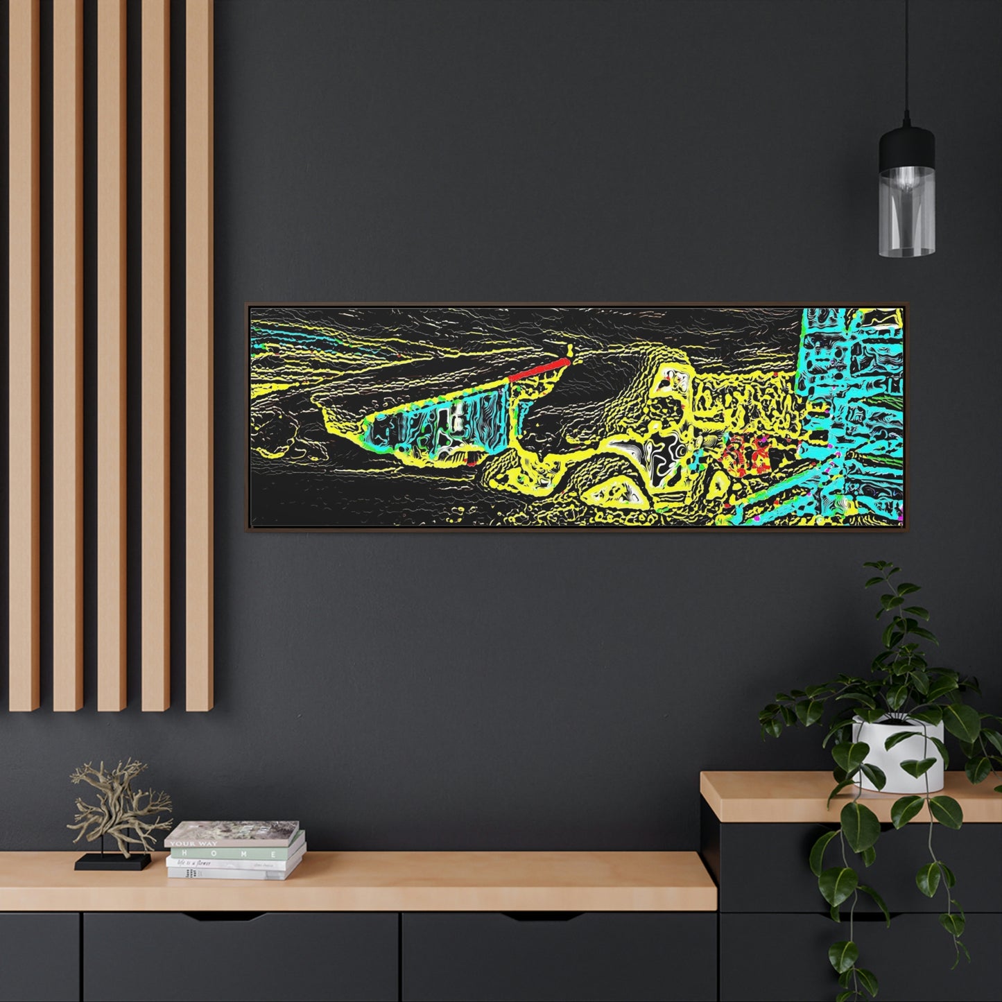 Gallery Canvas Wraps, Horizontal Frame ... "Snow Vehicle In Snow Storm At-Rest" ... Circa 12Mar23 ... Central Idaho ... 18-Hours Rendering Time: Original Works ...