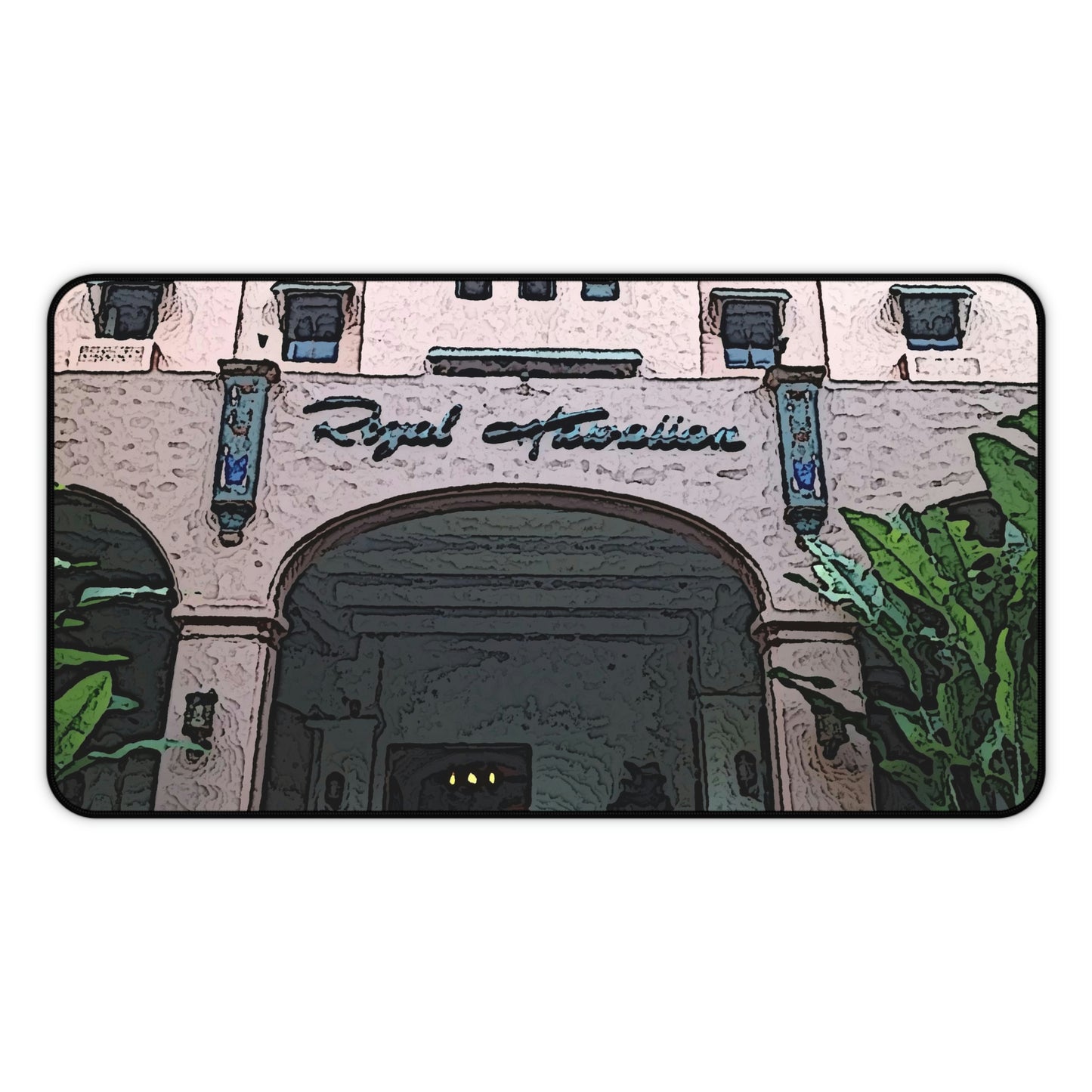 Desk Mat ... "La Grande Entree" At: 'The Pink Palace' ... The Royal Hawai'ian ... Honolulu, HI ... '27Oct2014' ... Original Works ...