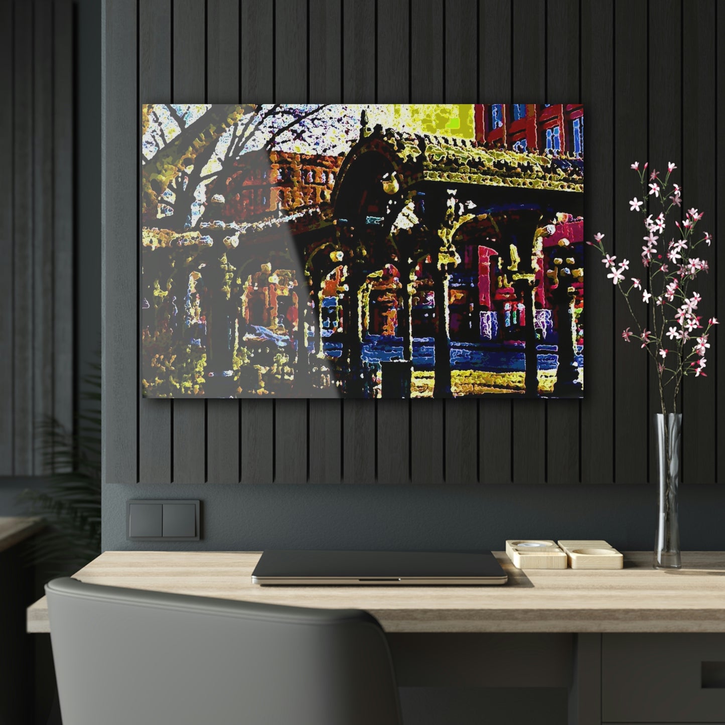 Acrylic Prints .. A Very Fine Place To Meet ... To Catch The Bus ... 'To Find A Friend' .. Just-To-Hangout ... Dr FJHolt Base Photo ... Original Works ...