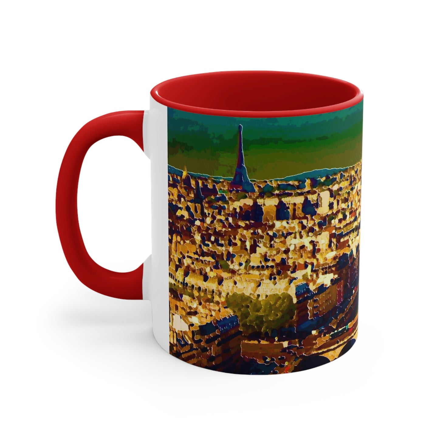 Accent Coffee Mug, 11oz ... Au Paris ... "Along The River Seine" ... Barbara Joan Bonnel-Holt: 1972 ... Original Works ...