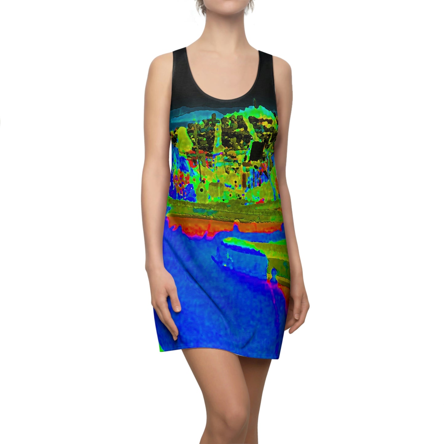 Women's Cut & Sew Racerback Dress ... "Lombard Street San Francisco, CA, USA" ... Family Archives 1970's ... Original Works ...