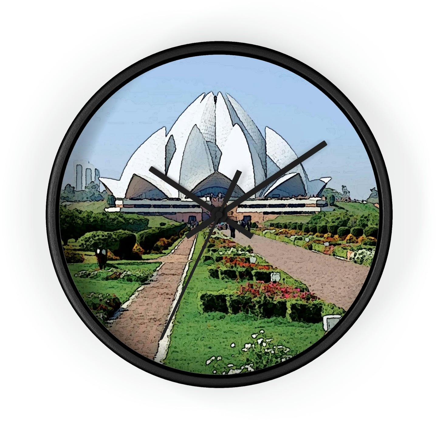 Wall clock ... 'Bahai'i House-Of-Worship' ... "Lotus Temple: Delhi, India, 2008" ... Original Works ...