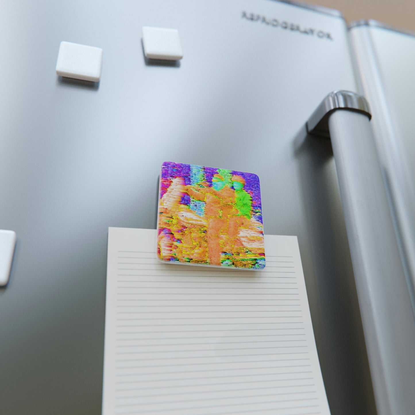 Porcelain Magnet, Square ... "Hang On Babe ... Fuel Level's Low ... Gotta Hit The Juice For A Bit ... Expect 150mph For-A-Stretch'  ... Original Works ...