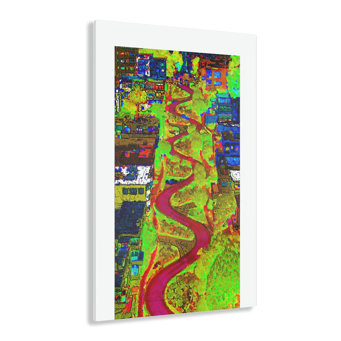 Acrylic Prints ... A Crazy Street ... 'Eight Winding Curve-Switchbacks' ... "Lombard Street, San Francisco, CA' ... Family Archives: 1970's ... Original Works ...