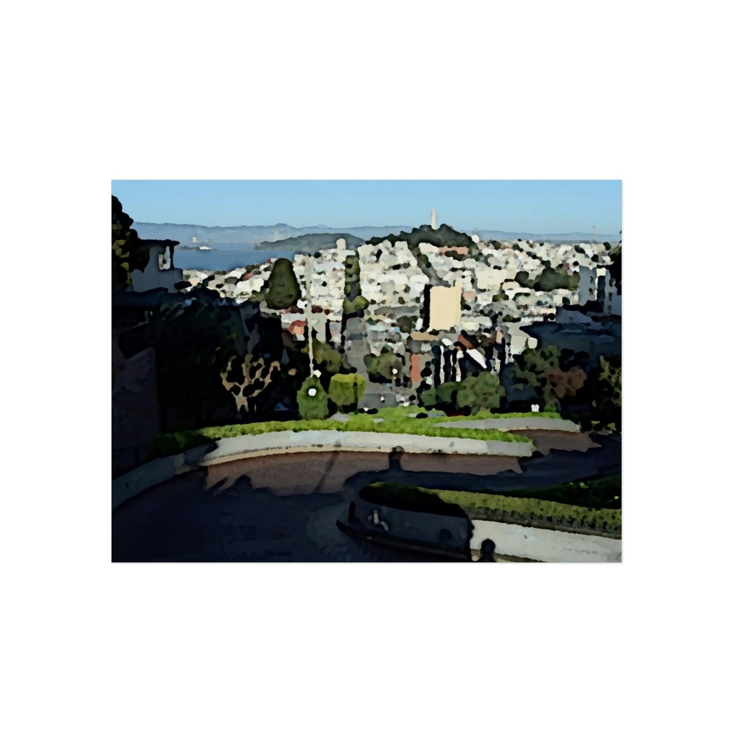 Aluminum Composite Panels ... "A Very Curvy Road With Outstanding Views" ... 'Keep You Eyes On The Road!' ... Lombard St, SF, California ... Family Archives (Father) ... Original Works ...
