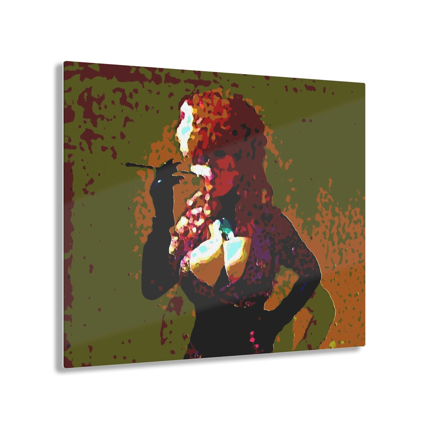 Acrylic Prints ... A Colleague Overseas ... 'Enjoying A Fag' ... Original Works ... "April Fools 2023" ... Hot-Tranny-Smoke ...