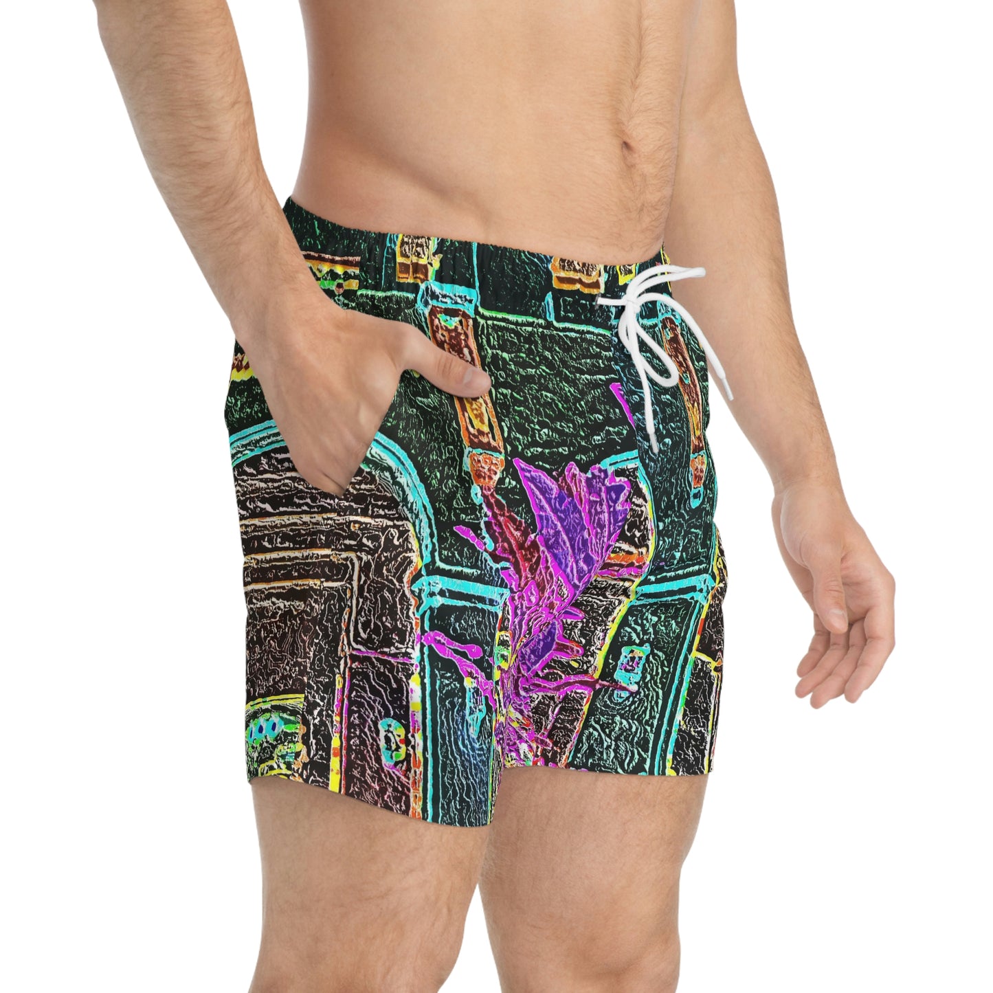 Swim Trunks ... "La Grande Entree" At: 'The Pink Palace' ... The Royal Hawai'ian ... Honolulu, HI ... '27Oct2014' ... Original Works ...