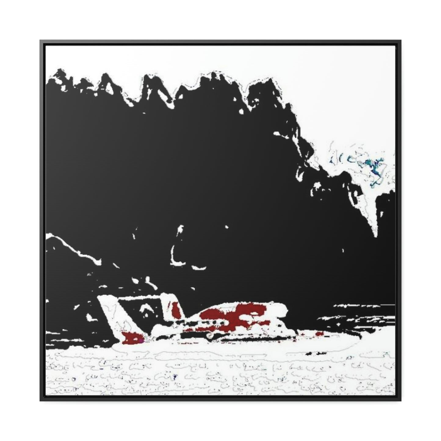 Gallery Canvas Wraps, Square Frame ...  Seattle Columbia Cup On Lake Washington ... "Dave Wilcox Heads For The Win" ... Associate Gift-Photo ... Original Works ...