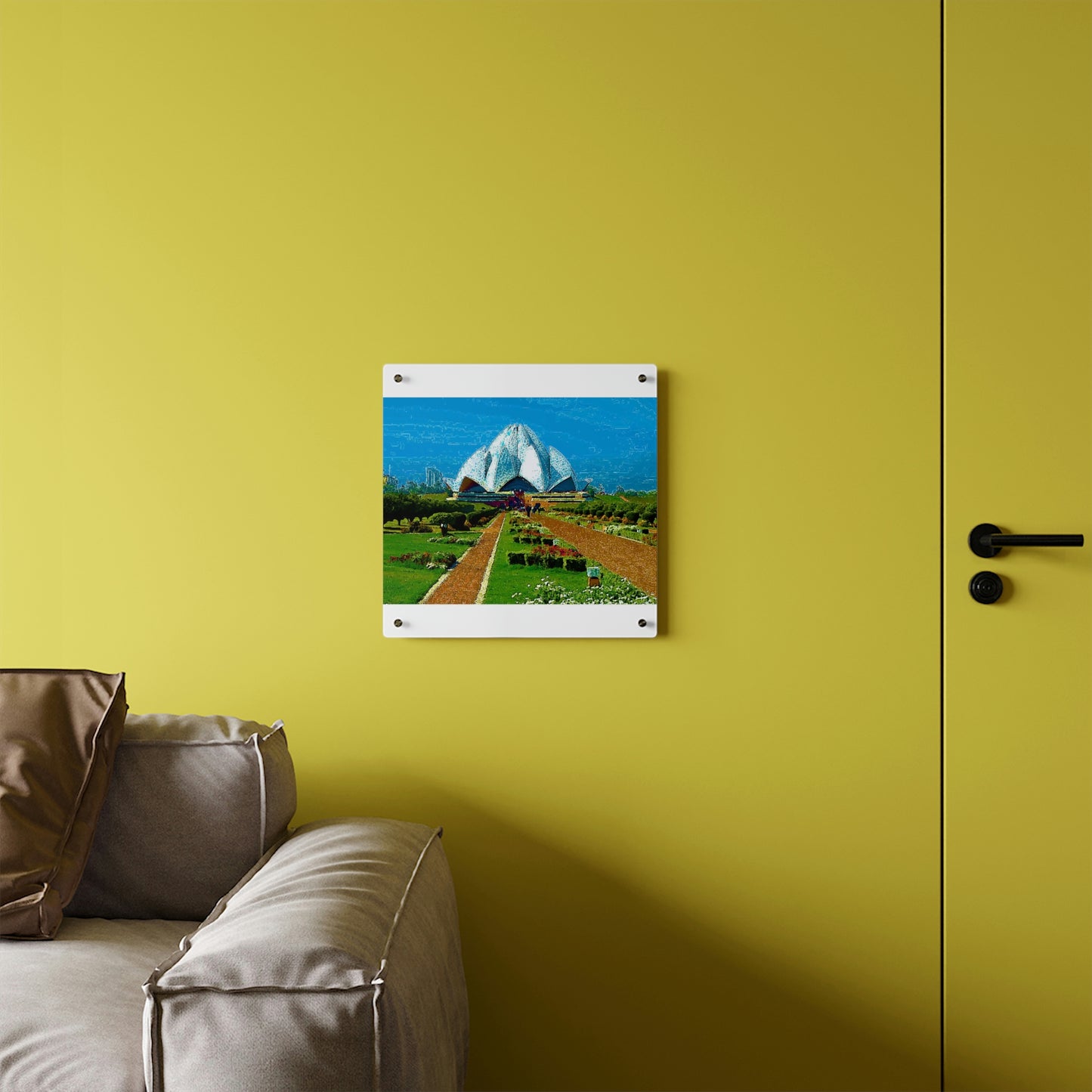 Acrylic Wall Art Panels ... 'Bahai'i House-Of-Worship' ... "Lotus Temple: Delhi, India, 2008" ... Original Works ...