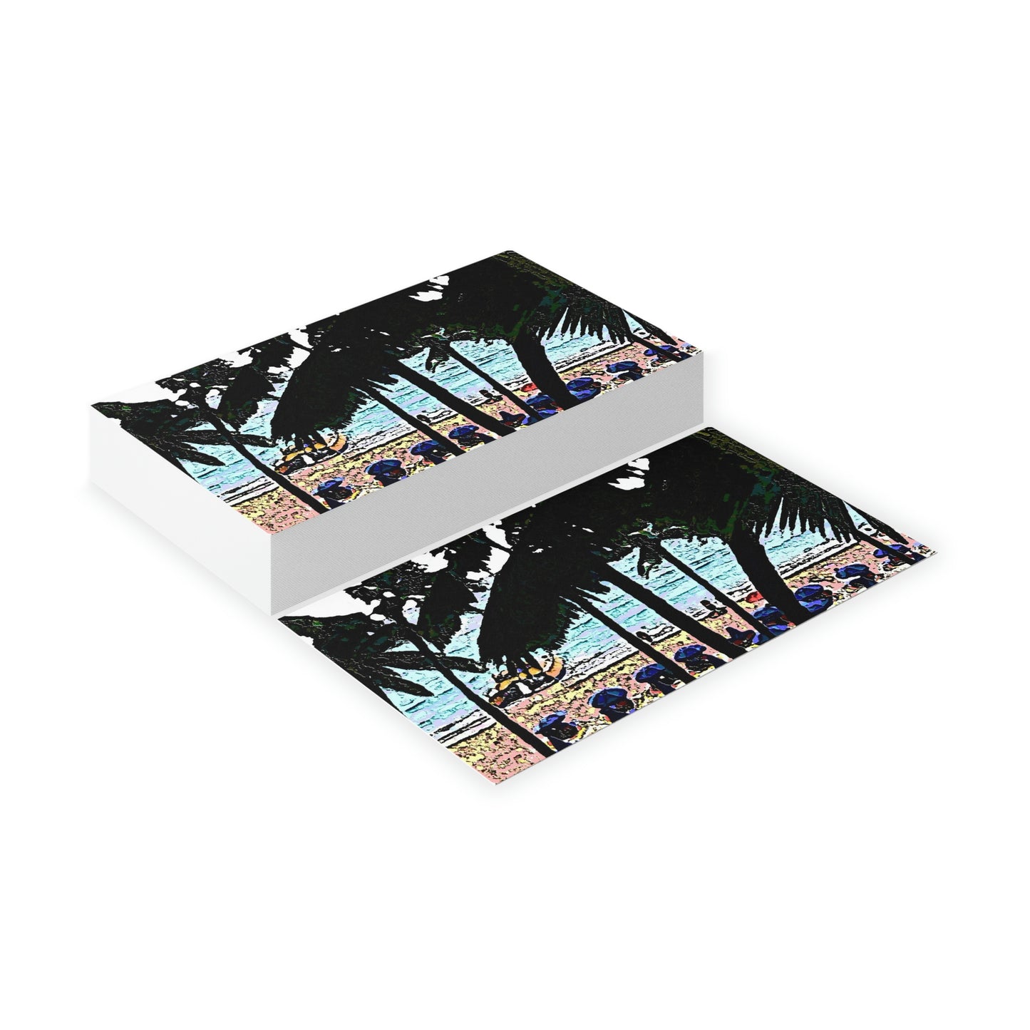 Business Cards ...  "A Beautiful Beach Amongst The Palms" ... The Outrigger Waikiki, Honolulu, Oahu ... Original Works ...