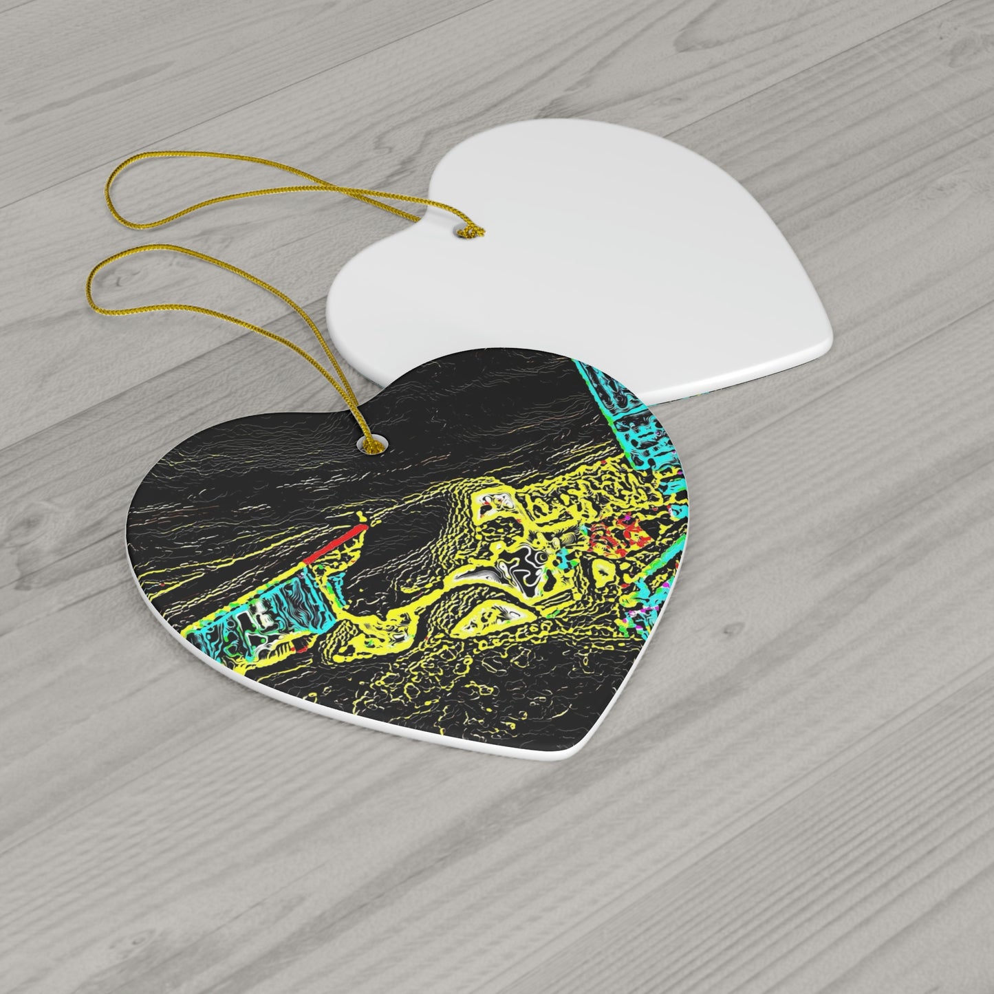 Ceramic Ornament, 4 Shapes ... "Snow Vehicle In Snow Storm At-Rest" ... Circa 12Mar23 ... Central Idaho ... 18-Hours Rendering Time: Original Works ...