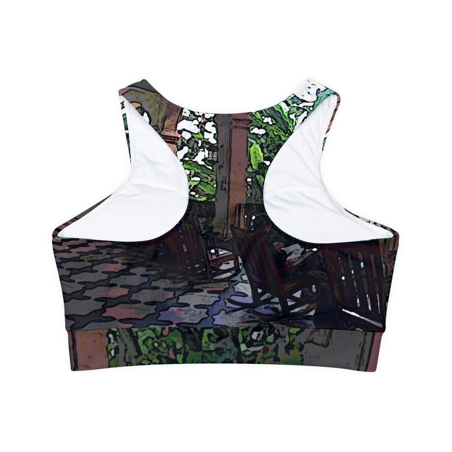 Fully Lined, Padded Sports Bra ... Lanai & Rocking Chairs At: 'The Pink Palace' ... The Royal Hawai'ian ... Honolulu, HI ... '27Oct2014' ... Original Works ...
