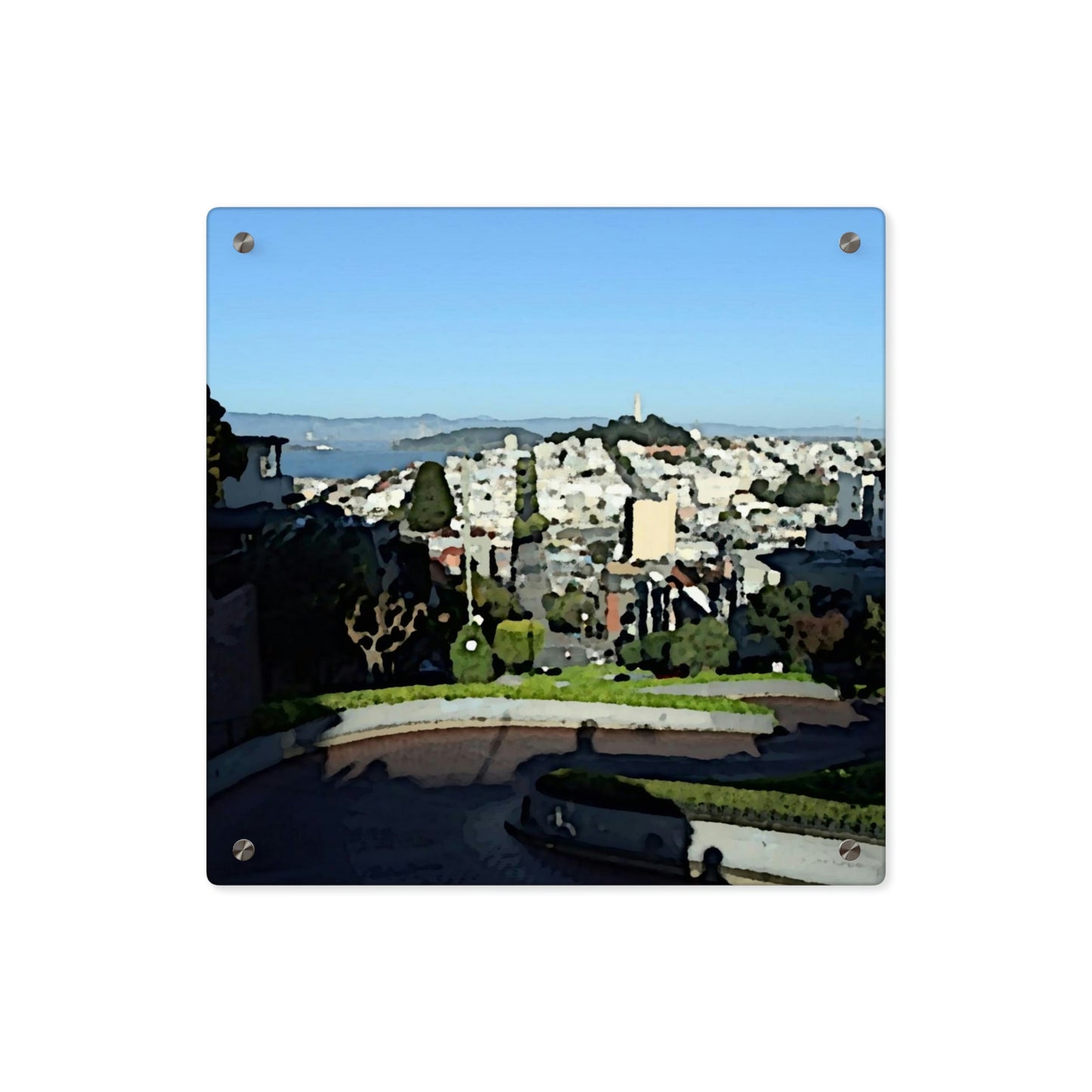 Acrylic Wall Art Panels ... "Lombard Street San Francisco, CA, USA" ... Family Archives 1970's ... Original Works ...