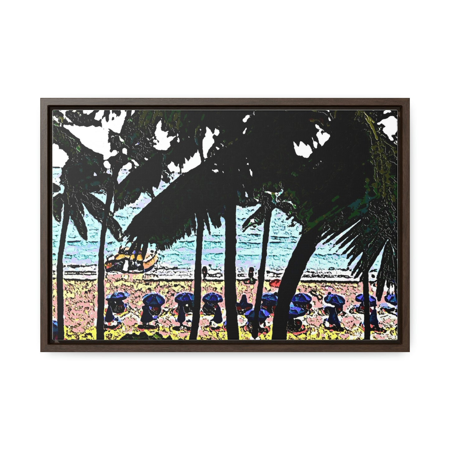 Gallery Canvas Wraps, Horizontal Frame ... "A Beautiful Beach Amongst The Palms" ... The Outrigger Waikiki, Honolulu, Oahu ... Original Works ...