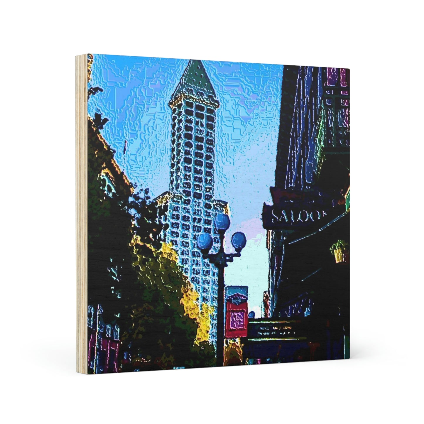 Wood Canvas ...  Pioneer Square & Smith Tower ... 'That World Famous View' ... Colleague Supplied Photo ... Original Works ...