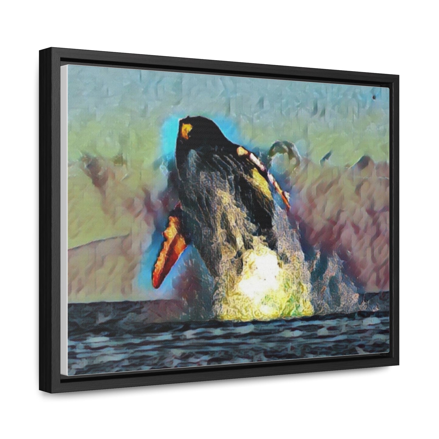 Gallery Canvas Wraps, Horizontal Frame ... An Extraordinary Humpback Breach ... 'With Explosive Energy' ... Family Archives (KPH) ... Circa: 21st Century. Maui, HI ... Original Works ...