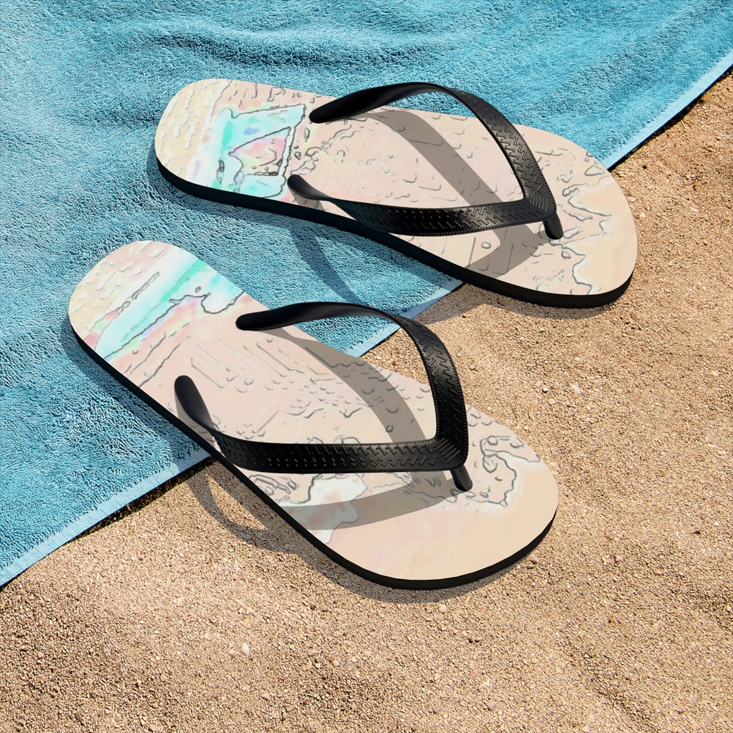 Unisex Flip-Flops ...  Seattle Columbia Cup On Lake Washington ... "Dave Wilcox Heads For The Win" ... Associate Gift-Photo ... Original Works ...