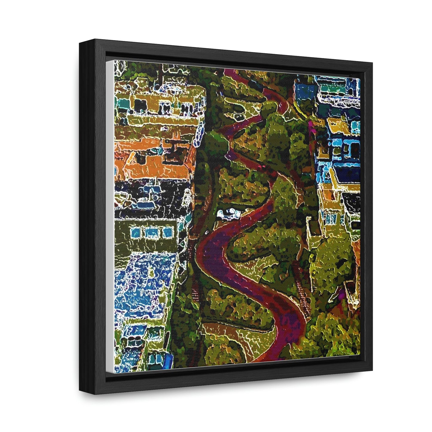 Gallery Canvas Wraps, Square Frame ... A Crazy Street ... 'Eight Winding Curve-Switchbacks' ... "Lombard Street, San Francisco, CA' ... Family Archives: 1970's ... Original Works ...