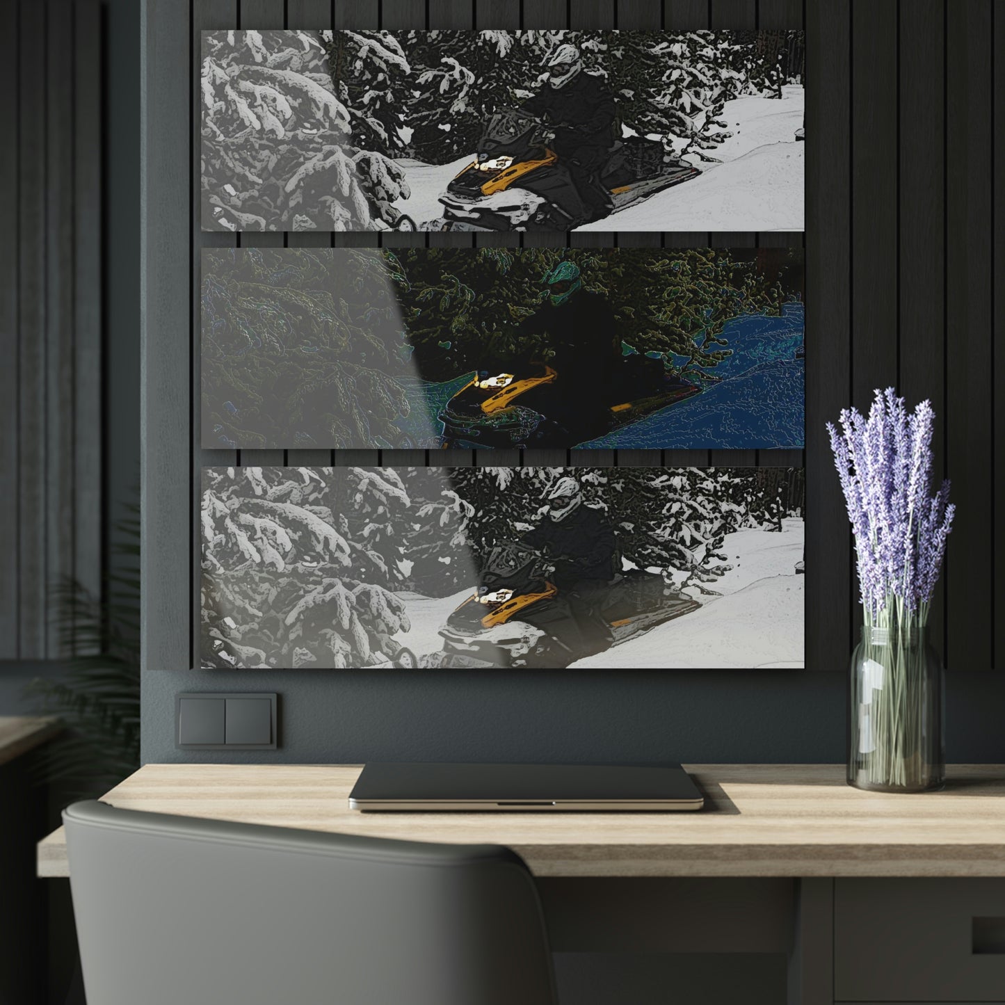 Acrylic Prints (Triptych) ... Yep ... "Another Day ... Riding Through The Wilderness ... " ... February 2023 ... Original Works ...
