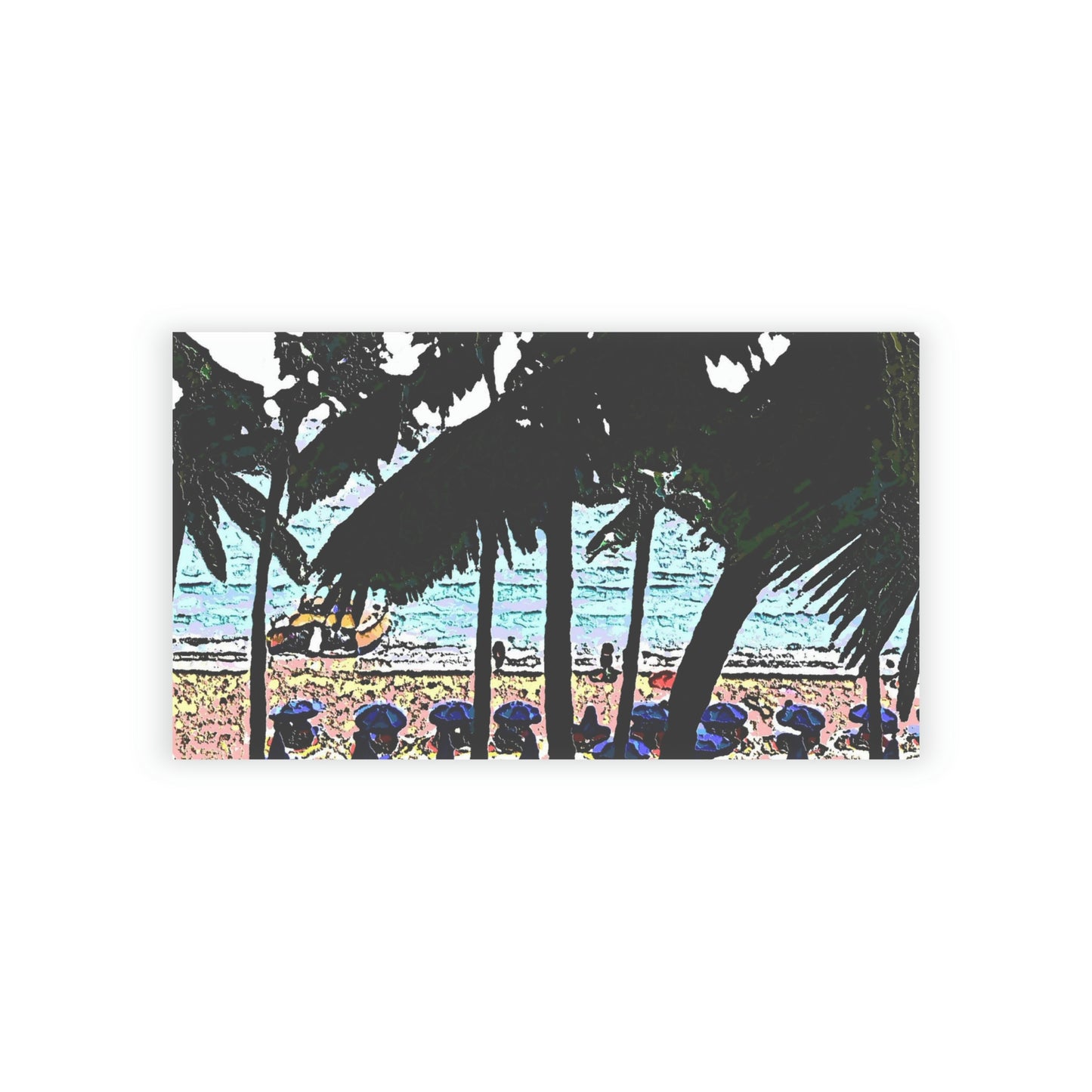 Business Cards ...  "A Beautiful Beach Amongst The Palms" ... The Outrigger Waikiki, Honolulu, Oahu ... Original Works ...