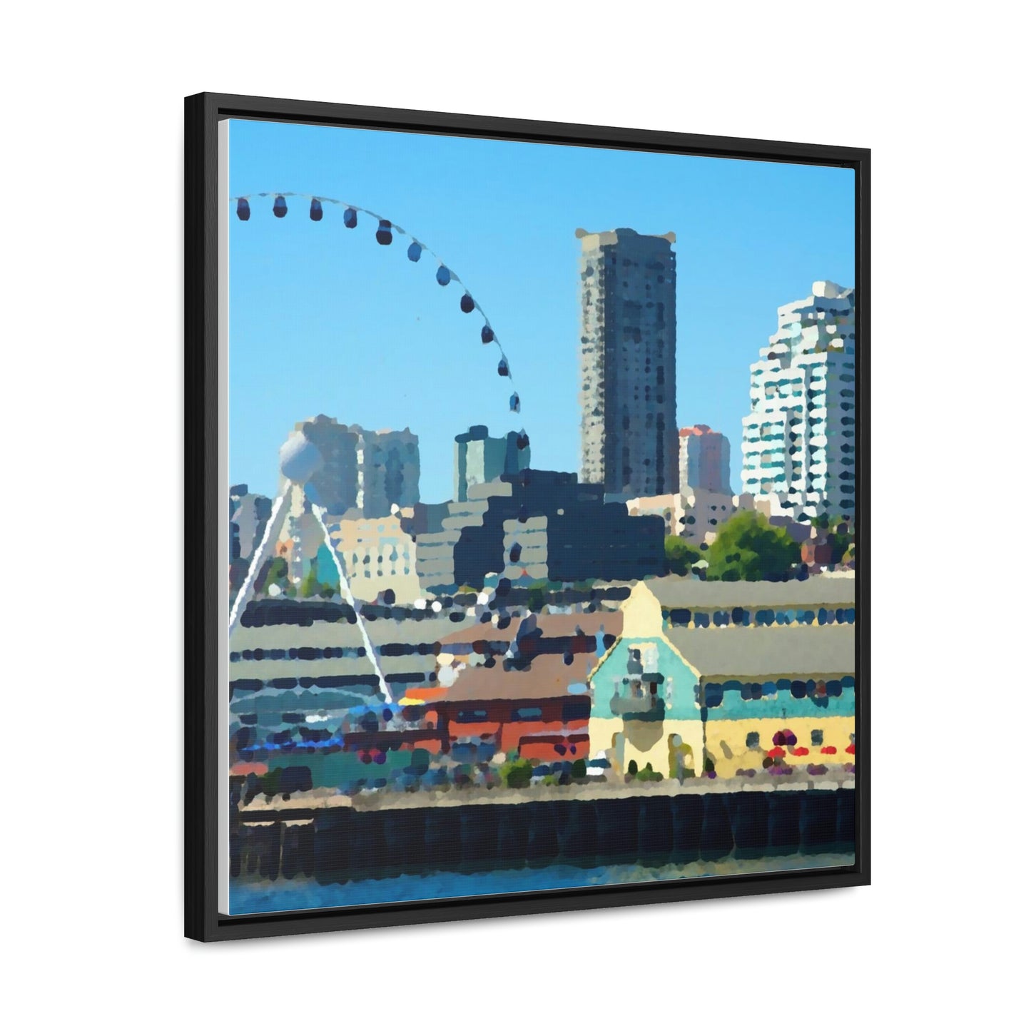 Gallery Canvas Wraps, Square Frame ... That Classic Wheel ... 'Seattle's Wheel' ... & Old Classic Waterside Vendors ...  'Family Archives' ... Original Works ...