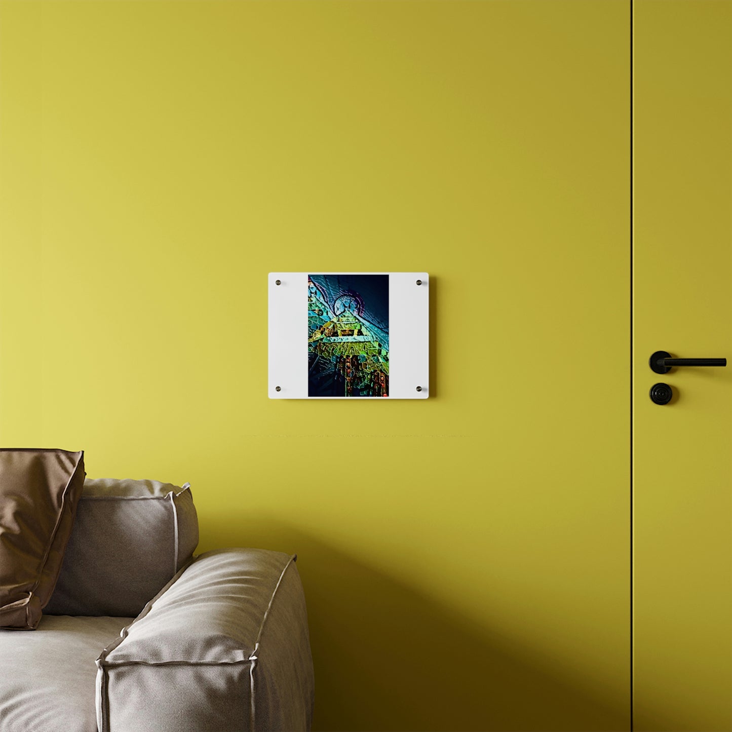 Acrylic Wall Art Panels ... "Seattle's World Fair" ... Below Space Needle 'Looking Up' ... On A Very Rainy Morning (Father's Family Photo). ... Original ...