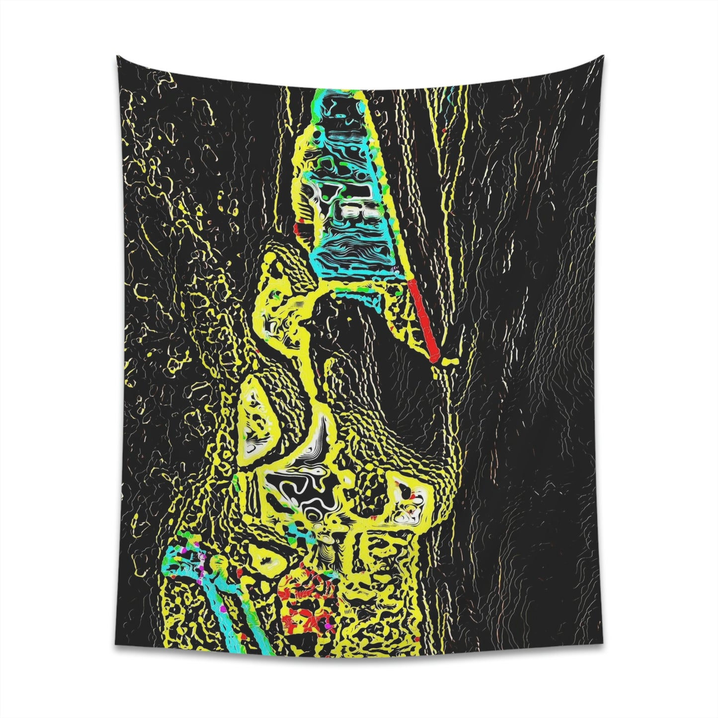 Printed Wall Tapestry ... "Snow Vehicle In Snow Storm At-Rest" ... Circa 12Mar23 ... Central Idaho ... 18-Hours Rendering Time: Original Works ...