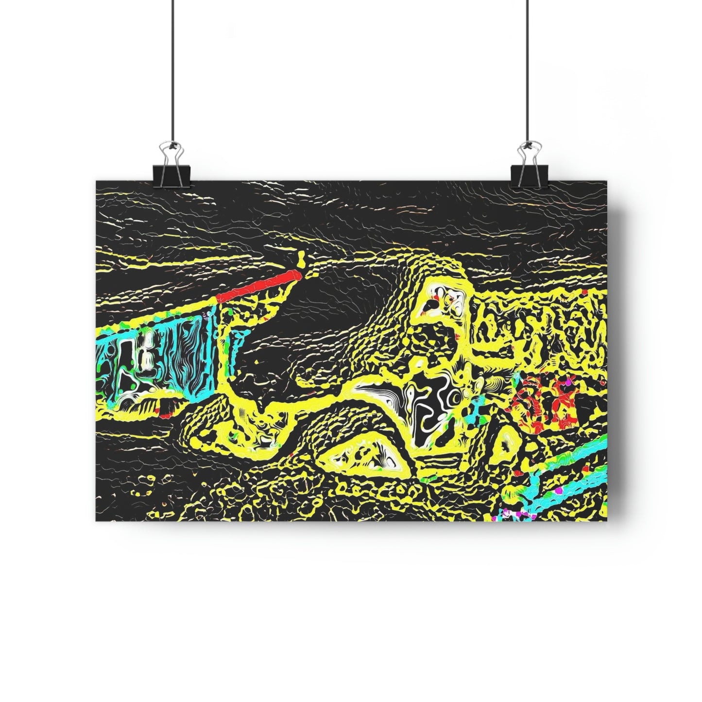 Giclée Art Print ... "Snow Vehicle In Snow Storm At-Rest" ... Circa 12Mar23 ... Central Idaho ... 18-Hours Rendering Time: Original Works ...
