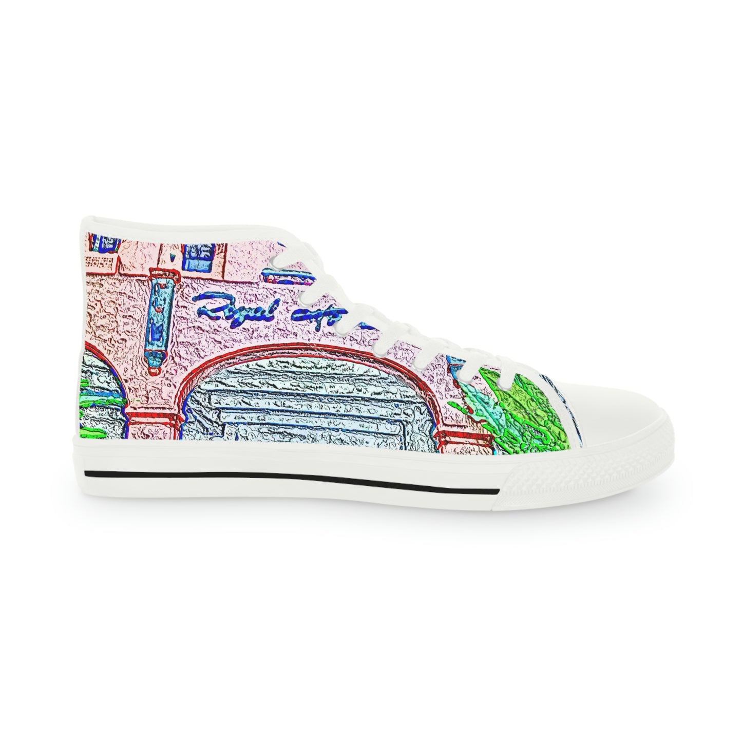 Men's High Top Sneakers ... "La Grande Entree" At: 'The Pink Palace' ... The Royal Hawai'ian ... Honolulu, HI ... '27Oct2014' ... Original Works ...