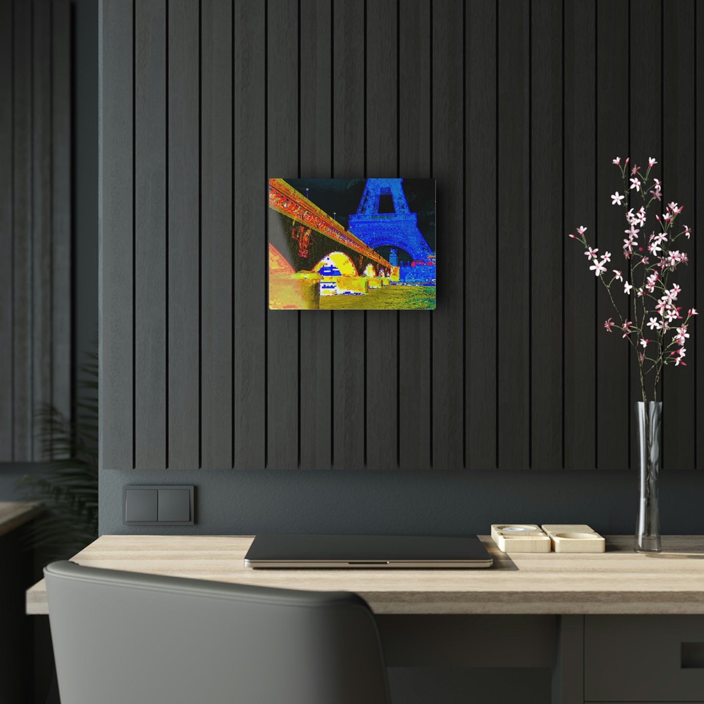 Acrylic Prints ...  Le Tour D'Eiffel ..."Along The Water" ... Barbara Joan Bonnell-Holt ... Le Voyage De Paris: 1972 ... Original Works ...