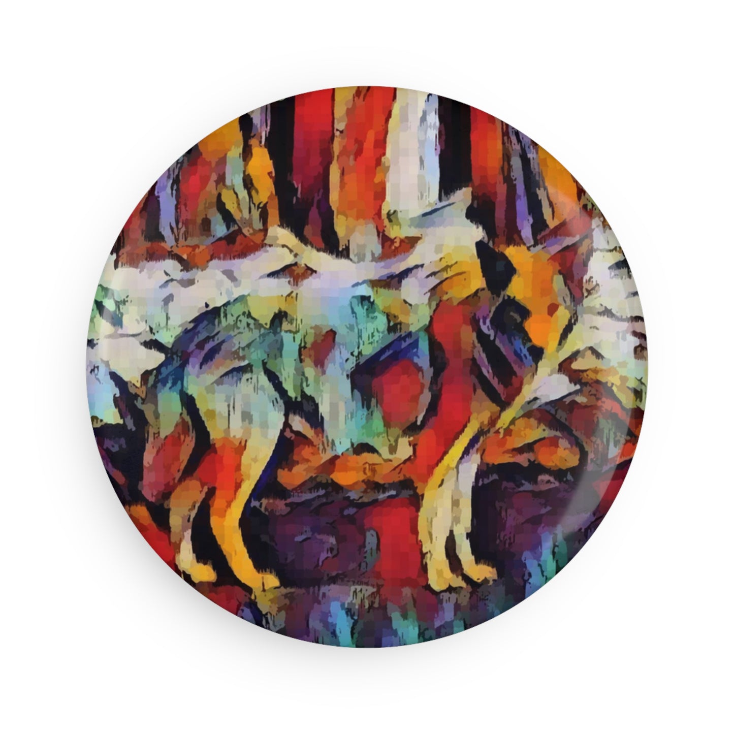 Button Magnet, Round (1 & 10 pcs) ... Coyote ... "Yosemite Valley: Circa May23 ... KPH Base Photo" ... Original Works ...