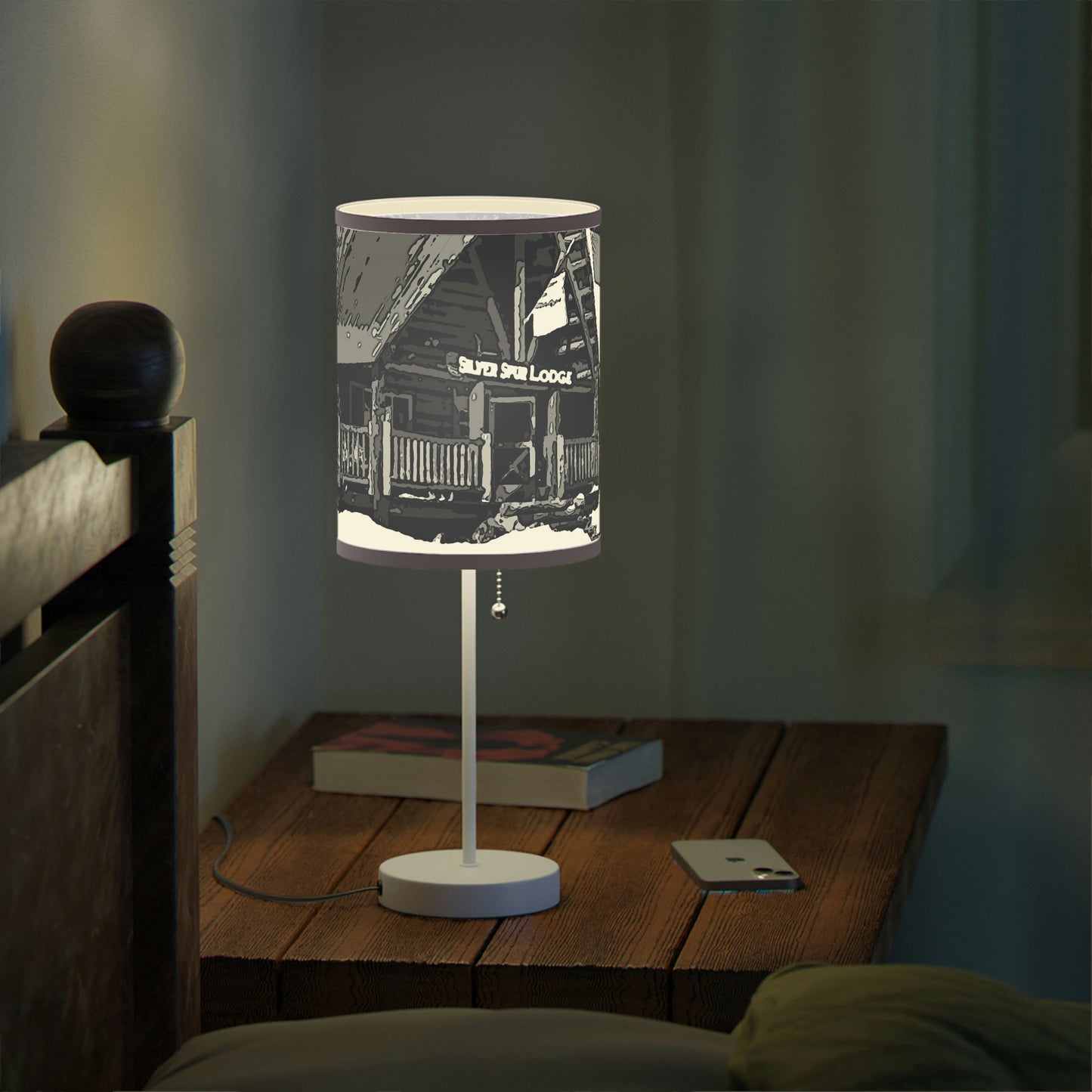 Lamp on a Stand, US|CA plug ... A Beautiful Lodge & Back-Country Outfitter In A Mountain Town ... 'Dixie, Idaho, November 2022' ... Original Works ...