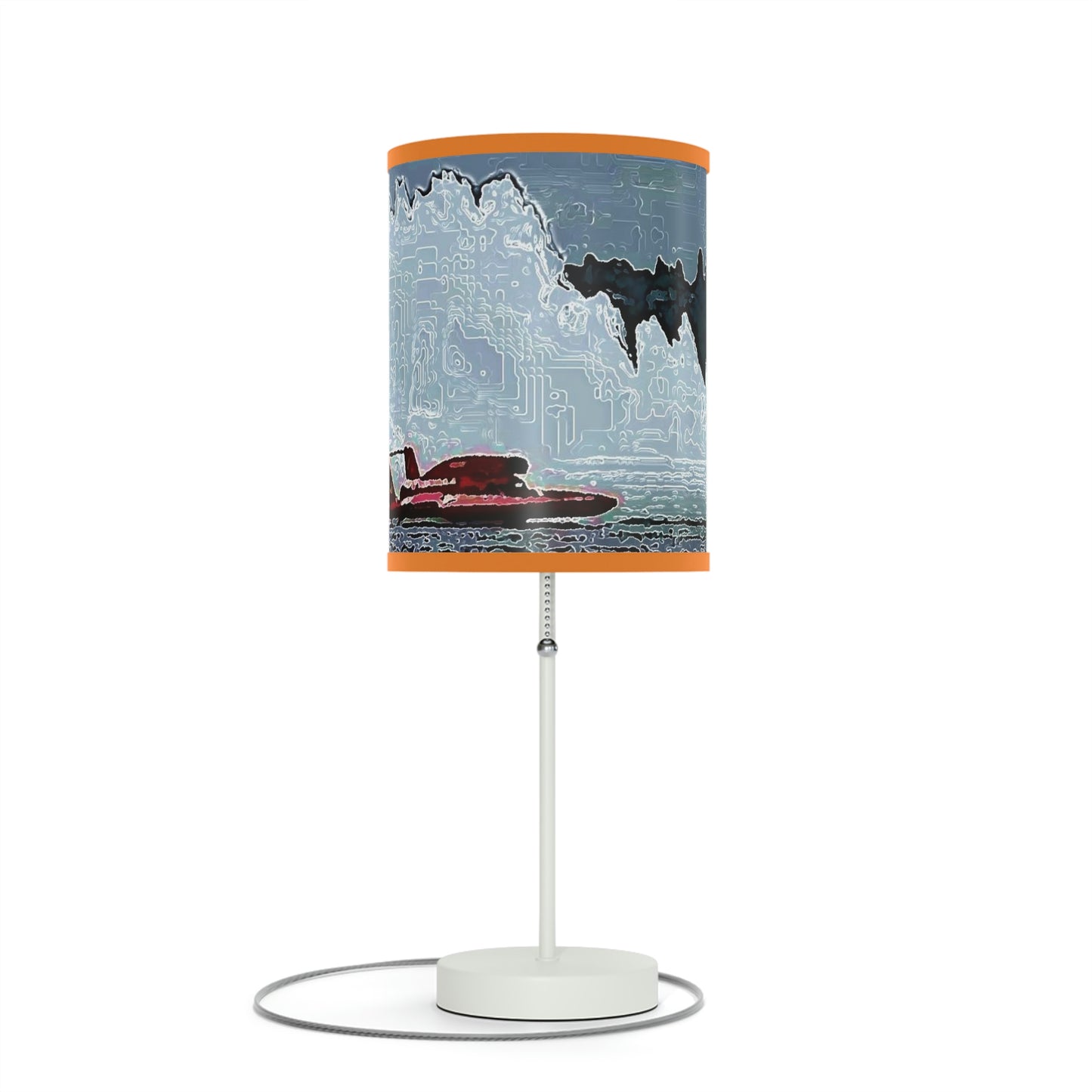 Lamp on a Stand, US|CA plug ... Seattle Columbia Cup On Lake Washington ... "Dave Wilcox Heads For The Win" ... Associate Gift-Photo ... Original Works ...