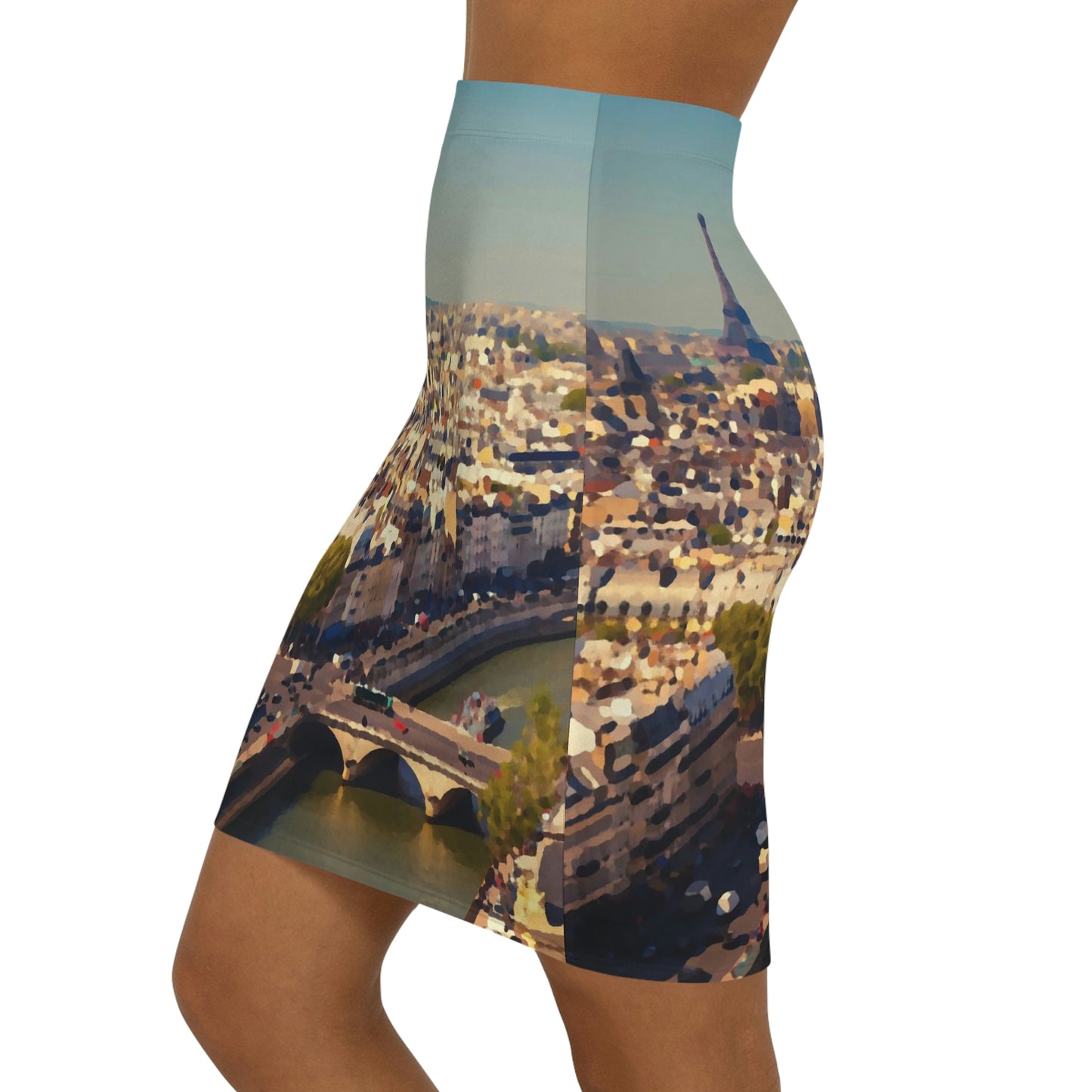 Women's Mini Skirt ... Au Paris ... "Along The River Seine" ... Barbara Joan Bonnell-Holt: 1972 ... Original Works ...