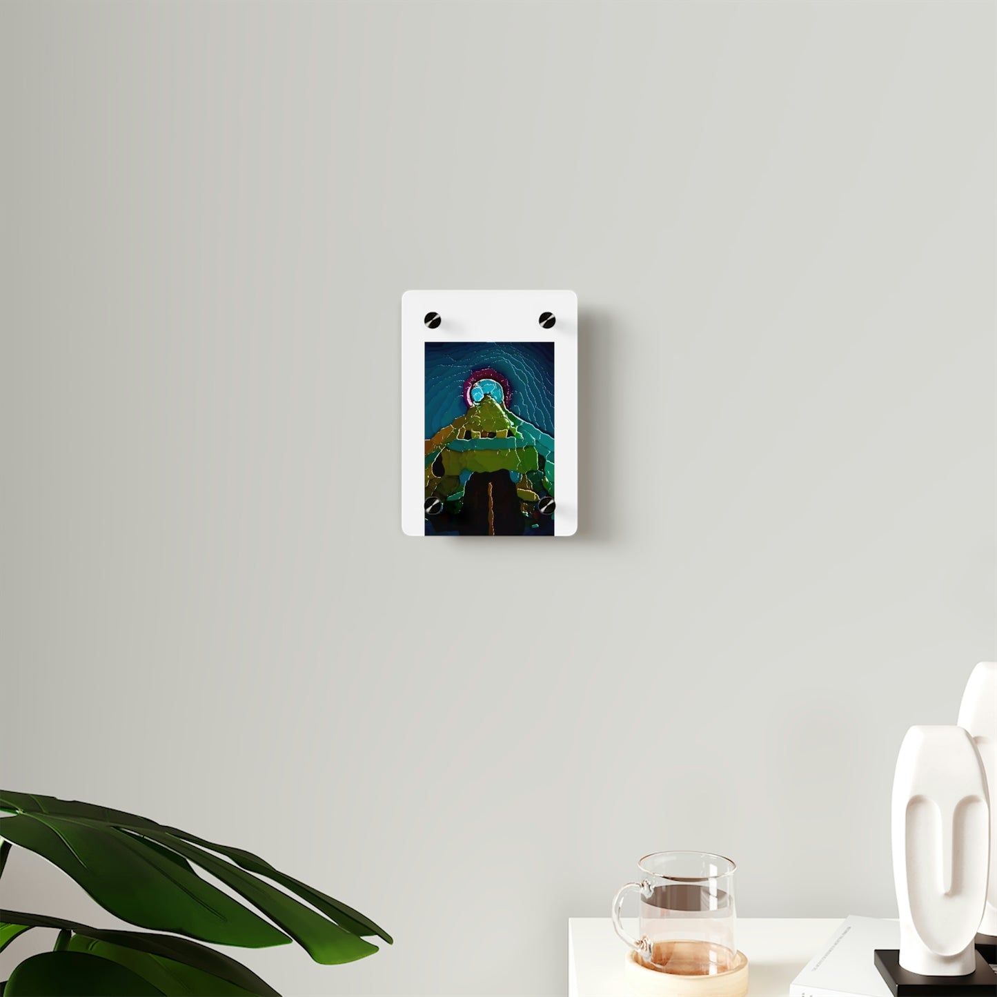 Acrylic Wall Art Panels ... "Seattle's World Fair" ... Below Space Needle 'Looking Up' ... On A Very Rainy Morning (Father's Family Photo). ... Original ...