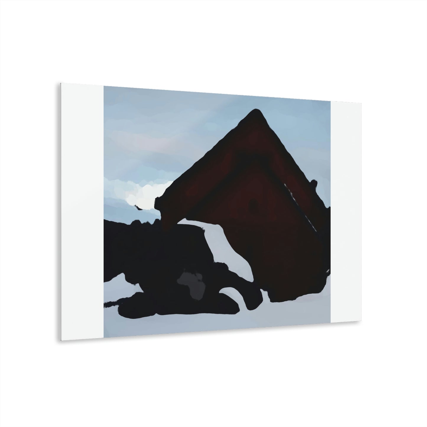 Acrylic Prints (French Cleat Hanging) ... After An Intense Snow Storm ... 'Digging Out' ... A Vehicle & Cabin "In The Mountains" ... March 2023 ... Original Works ...