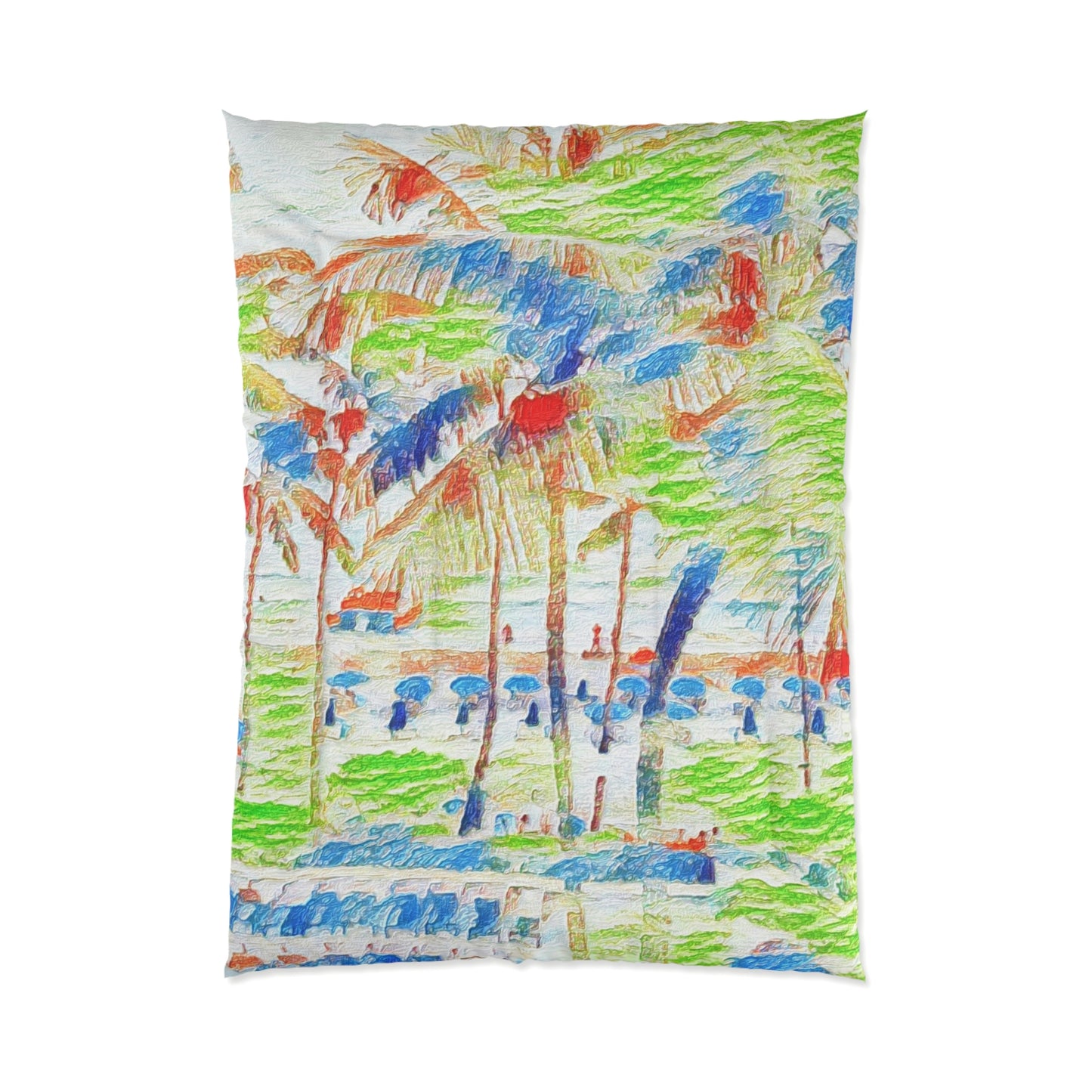 Comforter ... "The Royal Hawai'ian: Waikiki Beach_Beach" ... Honolulu, HI ... October 2014 (Halloween) ... Original Works ...