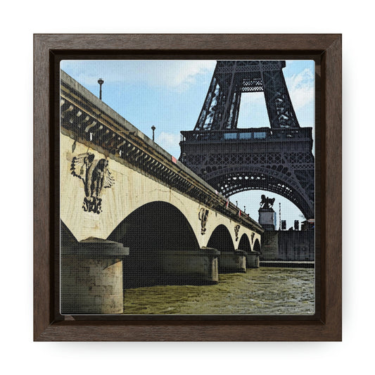 Gallery Canvas Wraps, Square Frame ...  Le Tour D'Eiffel ..."Along The Water" ... Barbara Joan Bonnell-Holt ... Le Voyage De Paris: 1972 ... Original Works ...