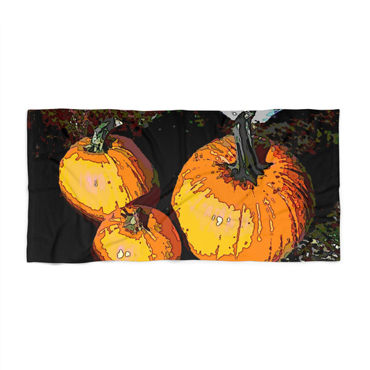 Beach Towel ... Halloween - Pumpkins - 'Trick-Or-Treat' ... More Than a Season ... "Its A Feeling & Celebration Of Life" ...