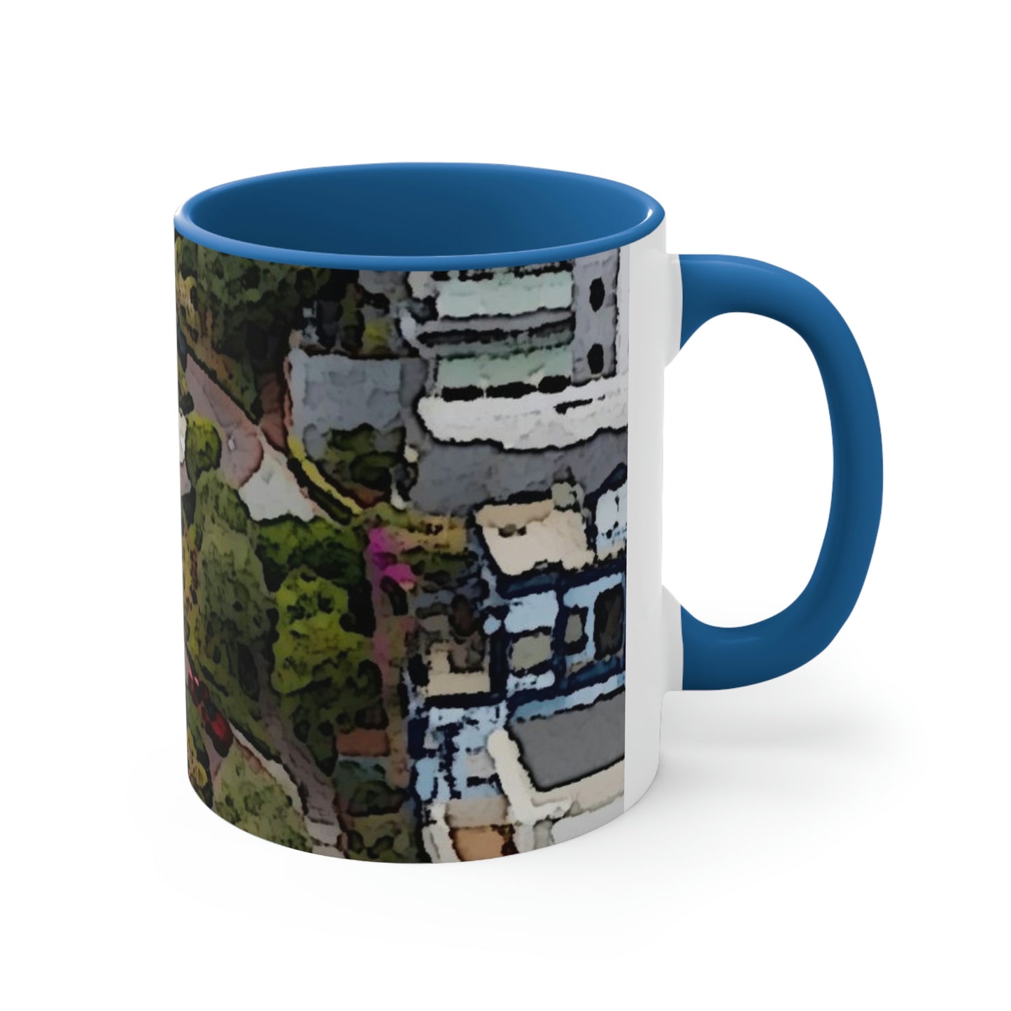 Accent Coffee Mug, 11oz ... A Crazy Street ... 'Eight Winding Curve-Switchbacks' ... "Lombard Street, San Francisco, CA' ... Family Archives: 1970's ... Original Works ...