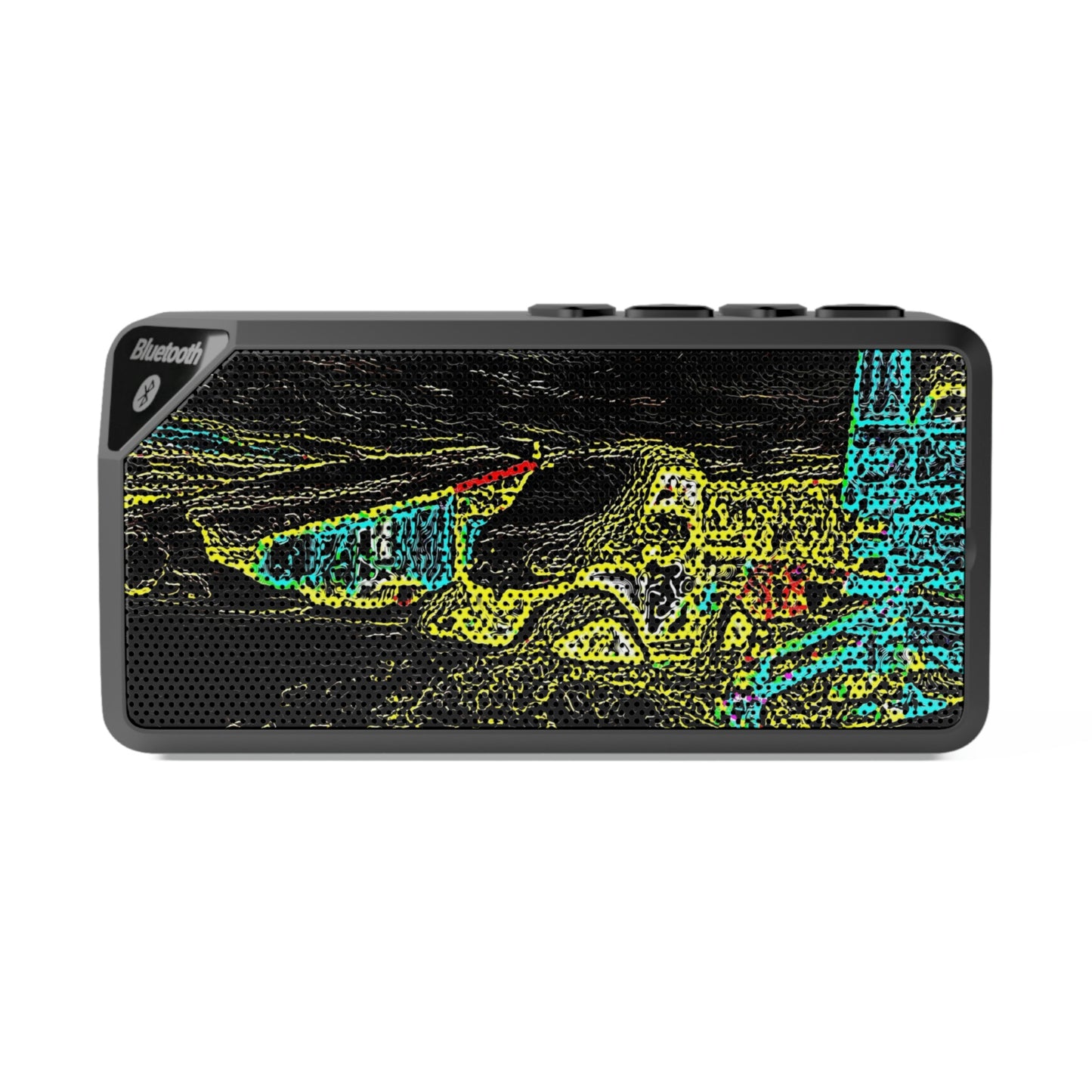 Jabba Bluetooth Speaker ... "Snow Vehicle In Snow Storm At-Rest" ... Circa 12Mar23 ... Central Idaho ... 18-Hours Rendering Time: Original Works ...