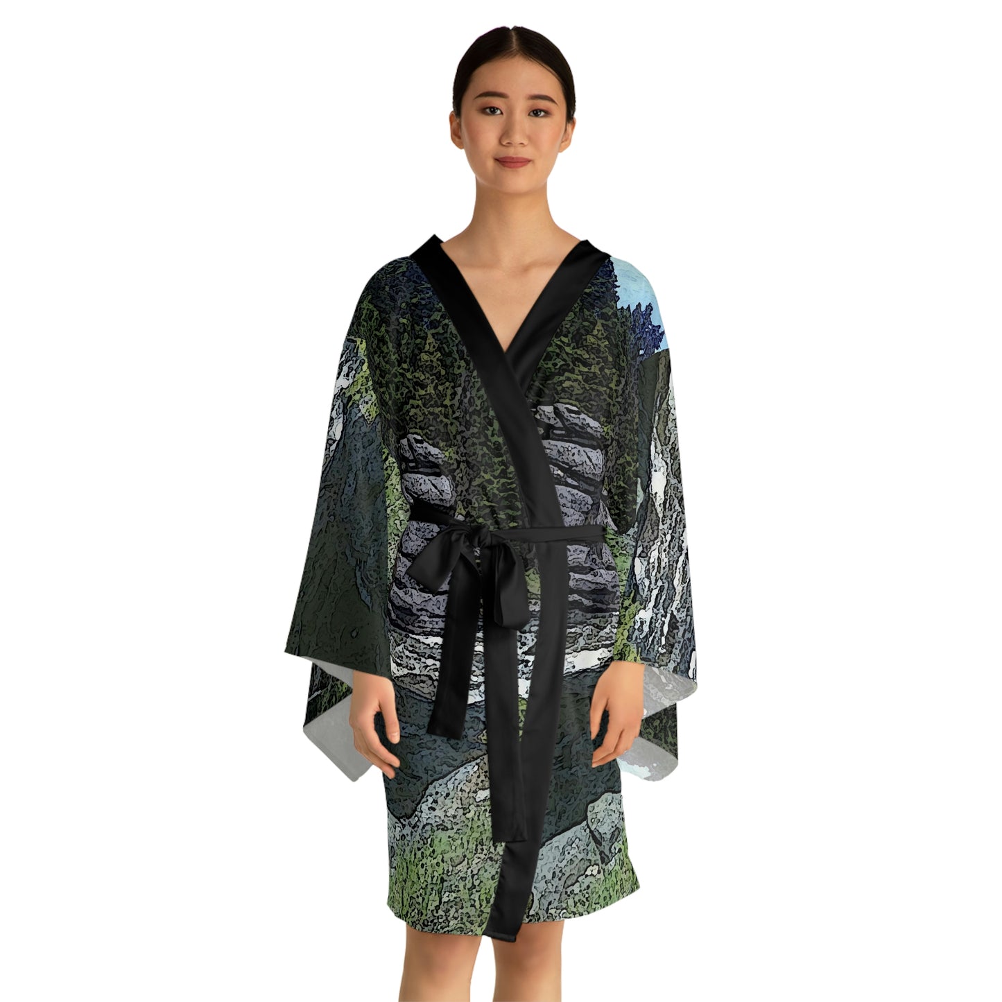 Long Sleeve Kimono Robe ..."I Am Innocent" ... Tricky-Dick Immortalized ... Nixon Rock: Along The River ... Central Idaho, Summer 2020 ... Original Works ...