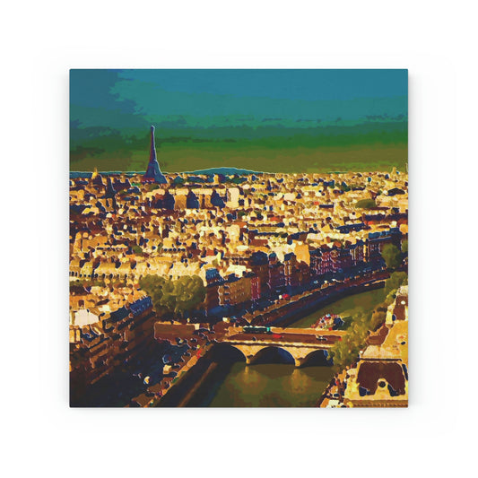 Wood Canvas ... Au Paris ... "Along The River Seine" ... Barbara Joan Bonnell-Holt: 1972 ... Original Works ...