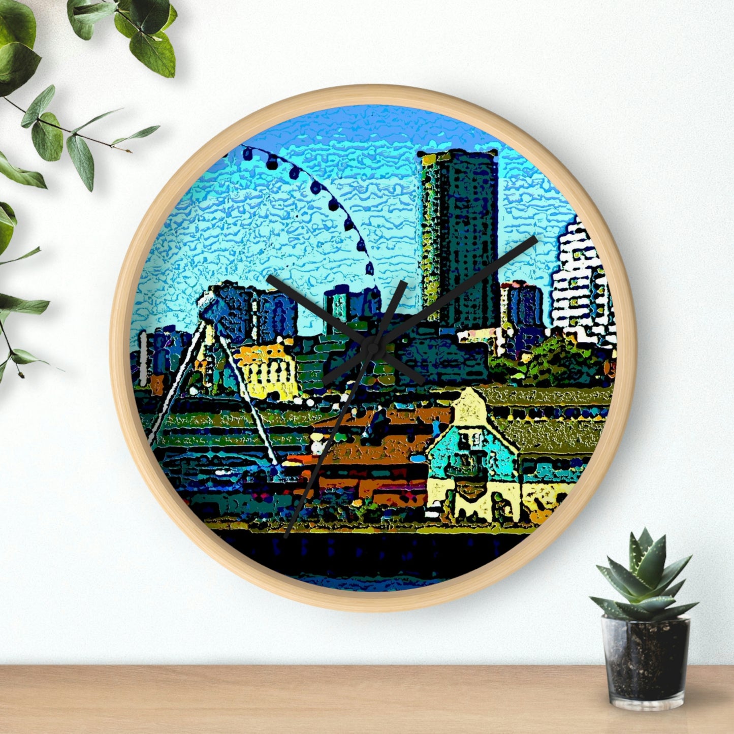 Wall clock ... That Classic Wheel ... 'Seattle's Wheel' ... & An Old Classic Waterside Vendors ...  'Family Archives' ... Original Works ...