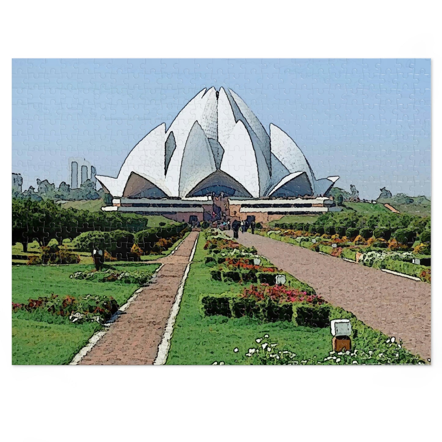 Jigsaw Puzzle (30, 110, 252, 500,1000-Piece) ... 'Bahai'i House-Of-Worship' ... "Lotus Temple: Delhi, India, 2008" ... Original Works ...