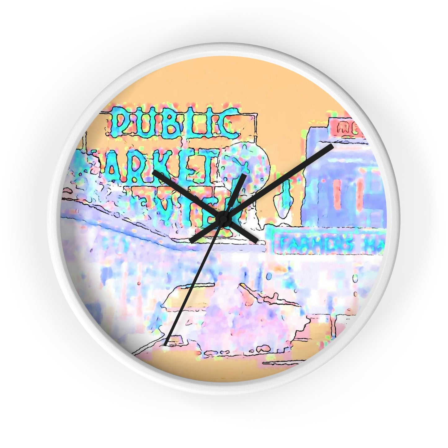 Wall clock ... 'Keep Time' ... The Market-Way ... "At Seattle's World Famous Pike Place Market."
