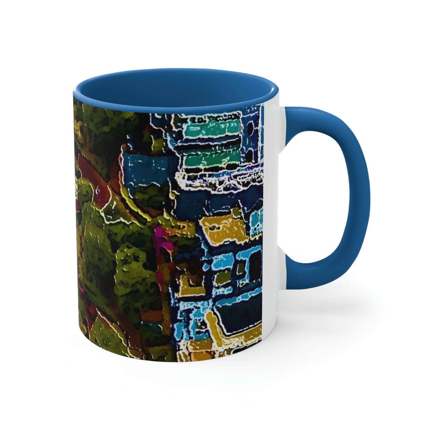 Accent Coffee Mug, 11oz ... A Crazy Street ... 'Eight Winding Curve-Switchbacks' ... "Lombard Street, San Francisco, CA' ... Family Archives: 1970's ... Original Works ...