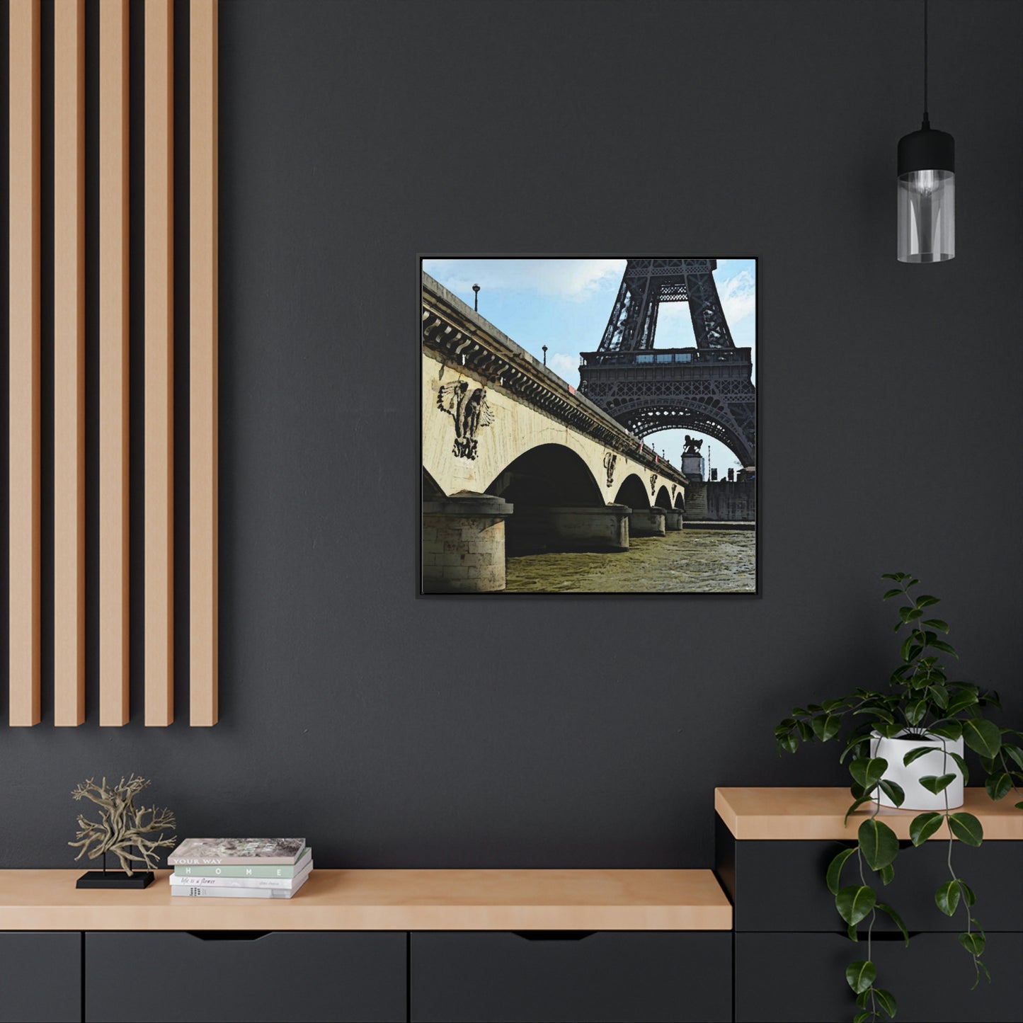 Gallery Canvas Wraps, Square Frame ...  Le Tour D'Eiffel ..."Along The Water" ... Barbara Joan Bonnell-Holt ... Le Voyage De Paris: 1972 ... Original Works ...
