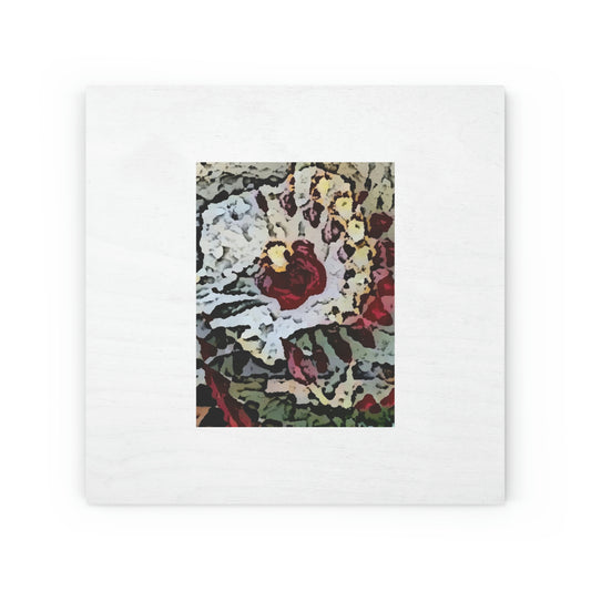 Wood Canvas ... "A Friendly Flower" ... Pointsettia 'Pointing' ... Original Works ... (Supplied Photograph) ...