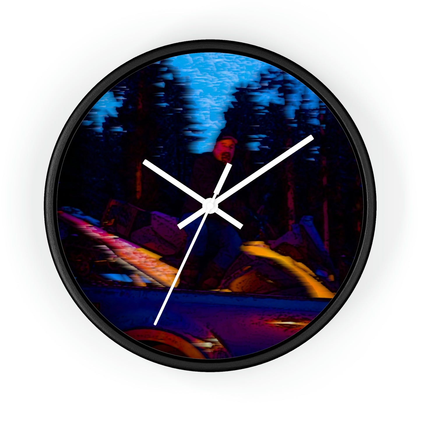 Wall clock ... Two Modes Of Winter Transportation ... "Which One To Drive Next?" ... Choices-Choices-Choices ... Circa 4Jan23 ... Original Works ...
